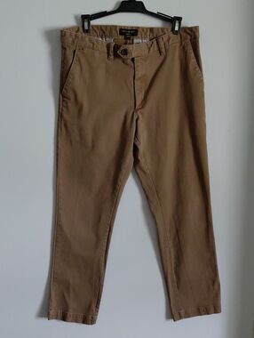 Banana Repubic Brown Aiden Pant Classic Straight Fit Chino 33 X 30